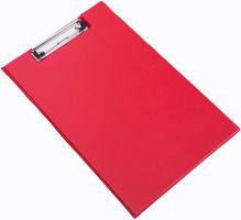 VFDCB0R3 - A4/ Foolscap Foldover PVC Clipboard - Red