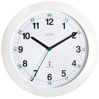 93/723RC - Milan 25.5cm Radio Controlled Analogue Wall Clock - White