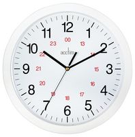 21202 - Metro 355mm Quartz Movement Analogue Wall Clock, White