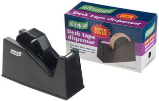 DISP-SVALUE-BLK - 25mm Desktop Tape Dispenser, Black