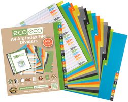 ECO031 - A4 50% Recycled Set of A-Z Wide Index File Dividers