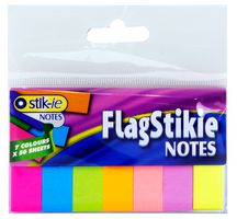 W2155746 - Multi-Coloured Neon Page Markers, 7 Packs of 50 Sheets