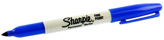 N2010950 - Fine Bullet Tip Permanent Marker Pens, Blue