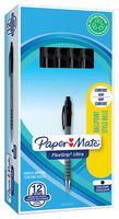 S0190393 - FlexGrip Ultra Medium Tip Retractable Ballpoint Pens, Black 12 Pack