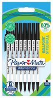 2187678 - Kilometrico Medium Tip Ballpoint Pens, Black 8 Pack