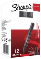 S0192584 - M15 Bullet Tip Permanent Marker Pens, Black 12 Pack