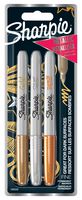 1986006 - Fine Bullet Tip Permanent Metallic Marker Pens, Gold / Silver / Bronze