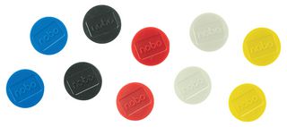 1915318 - 38mm Whiteboard Magnets, 10 Pack Assorted Colours