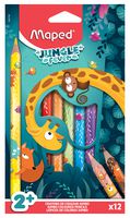 863700 - Jungle Fever Jumbo Colouring Pencils, 12 Pack Assorted