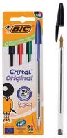 B156834 - Cristal Ballpoint Pens, Assorted 4 Pack