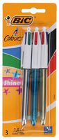 B154291 - 4 Colours Shine Ballpoint Pens, 3 Pack
