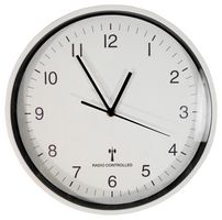 T370C - 250mm Radio Controlled Wall Clock, White / Black