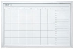 WALMWBC - Magnetic Monthly Planner Whiteboard, White