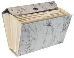 EXPCABOXMBSHB - A4 19 Pocket Expanding File, Marble