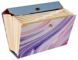EXPCABOXPPRGHB - A4 19 Pocket Expanding File, Purple