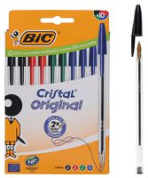 3086123734760 - Medium Tip Cristal Ballpoint Pens, Mixed 10 Pack