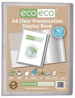 ECO098 - A4 Clear Presentation Display Book, 40 Pockets