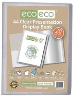 ECO110 - A4 Clear Presentation Display Book, 20 Pockets