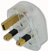 PE01010 - Transparent UK Mains Plug with 13A Fuse