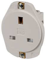 735WHI - 1 Gang Circular Panel Mount Socket Outlet, 13A