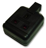 ELS13B - 13A Rubber Socket, 1 Gang Black