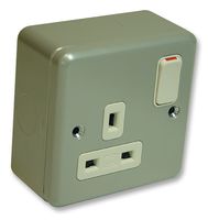 K2977ALM - 1 Gang DP Metalclad Switched Socket