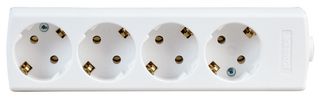 PL03867 - 4 Gang Schuko European Extension Block, White