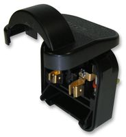 SCP.BLACK.5A - European Schuko to UK Converter Plug, 5A, Black (Ungrounded)