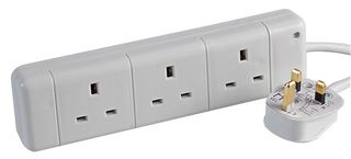 PELB1742 - 3 Gang Mains Extension Lead, 10m, White