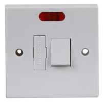 PELB1547 - Fused Connection Unit, White, Switched with Neon Indicator
