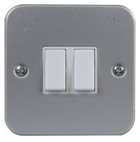 PELB1569 - Metalclad 2 Gang 2 Way Light Switch