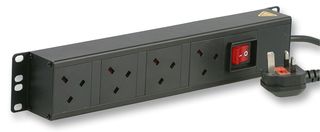 V13A/5 - 5-Way Vertical 19" Cabinet UK PDU