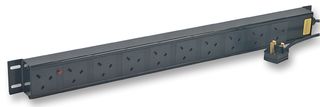 V13A/SAF/10 - 10 Way Filtered UK PDU - Vertical Rack Mount