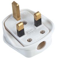 PELB1769 - UK Mains Plug with 3A Fuse, White (Box of 20)