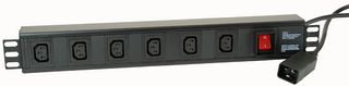 H15UIEC/6/C20 - 6 Way IEC C13 PDU with C20 Plug - Horizontal Rack Mount