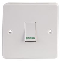 4096/P - 1 Gang 2 Way SP Retractive Switch marked "Press"