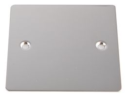 VX3991PS - 1 Gang Flat Blanking Plate, Polished Chrome