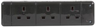 PELB1729 - 3 Gang Extension Socket, Black