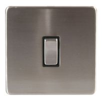 PELB1841 - 1-Gang Light Switch, Brushed Chrome