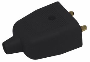 NC102PB - 10A 2 Pin In-Line Connector Plug, Black