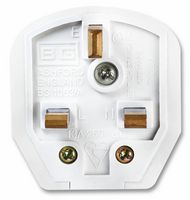 7W - White Heavy Duty UK Mains Plug with 13A Fuse