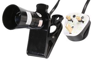 PELB1870 - Clip-On BC Lamp Holder with 2m Mains Lead Black