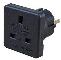 PELB1884 - UK to Europe Travel Adaptor, Black