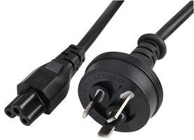 PELR0052 - Australian/New Zealand to IEC C5 Extension Lead, 2m, 2.5A, 250V