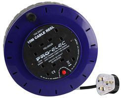PEL00428 - 4 Gang Mains Extension Cassette Reel, 10A, 10m