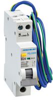 PEL00869 - 20A Single Pole RCBO, B Curve, 30mA