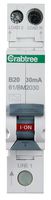 61/BM2030 - 20A 30mA RCBO single module B Curve