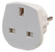 9906-W-16 - UK to Euro Travel Adaptor, 16A, White