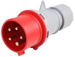 PELB0034 - Cable Mount CEE Plug, 3P+N+E, 32A, 400V, Red, IP44