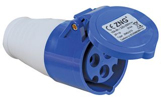 PELB0120 - 16A, 230V, Cable Mount CEE Socket, 2P+E, Blue, IP44